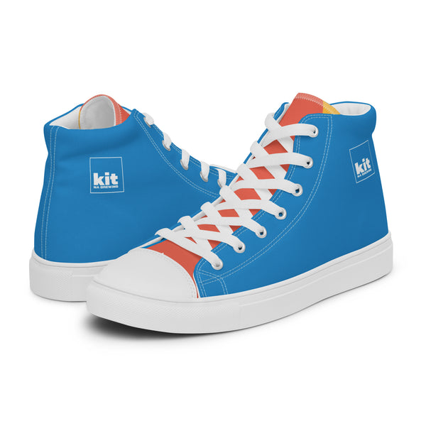 Men’s Teal High Top shops Canvas Shoes